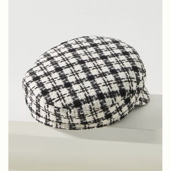 Anthropologie houndstooth newspaper cap new without tags main image 6